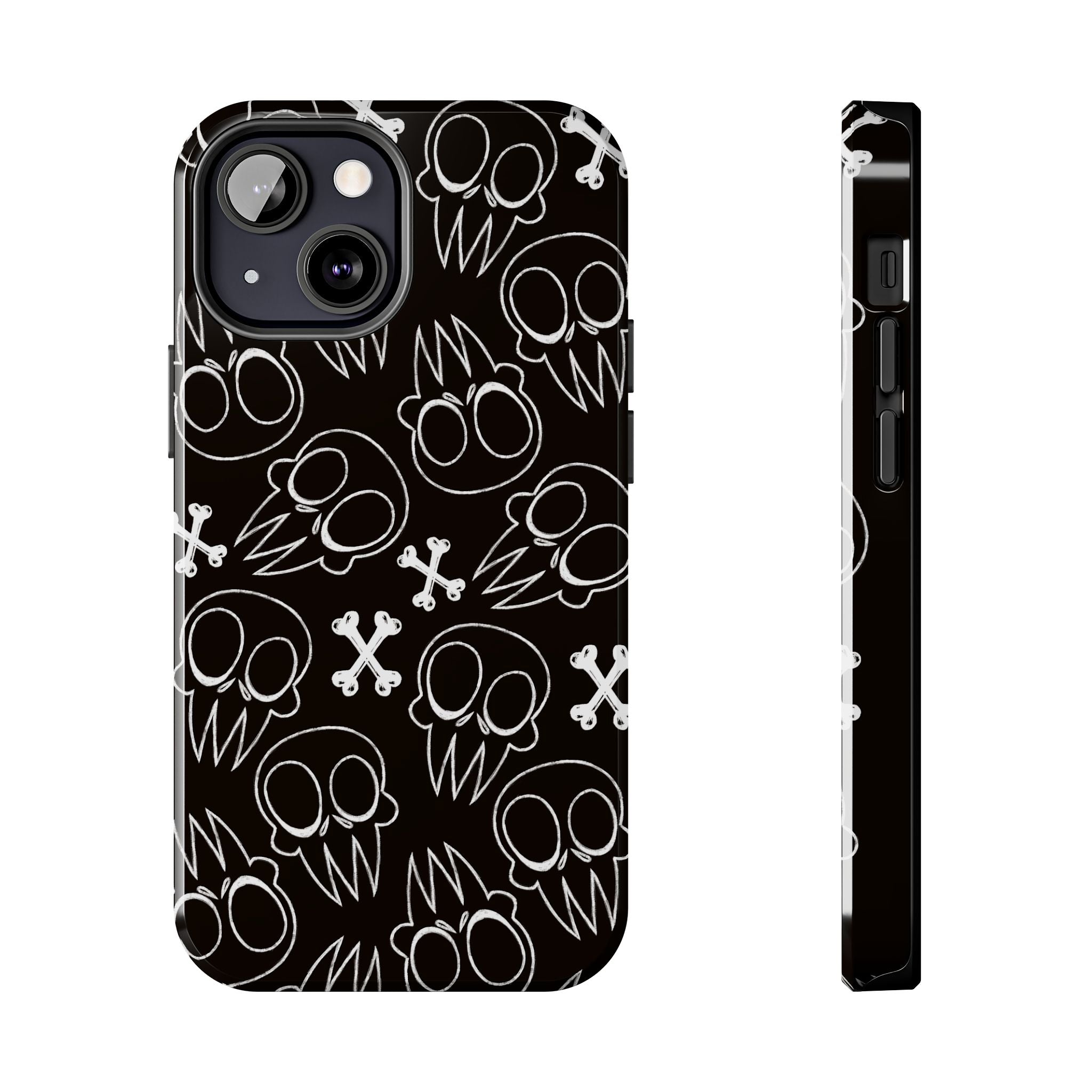 Samsung and iPhone All Over Skull Print Tough Phone Cases | Multiple models