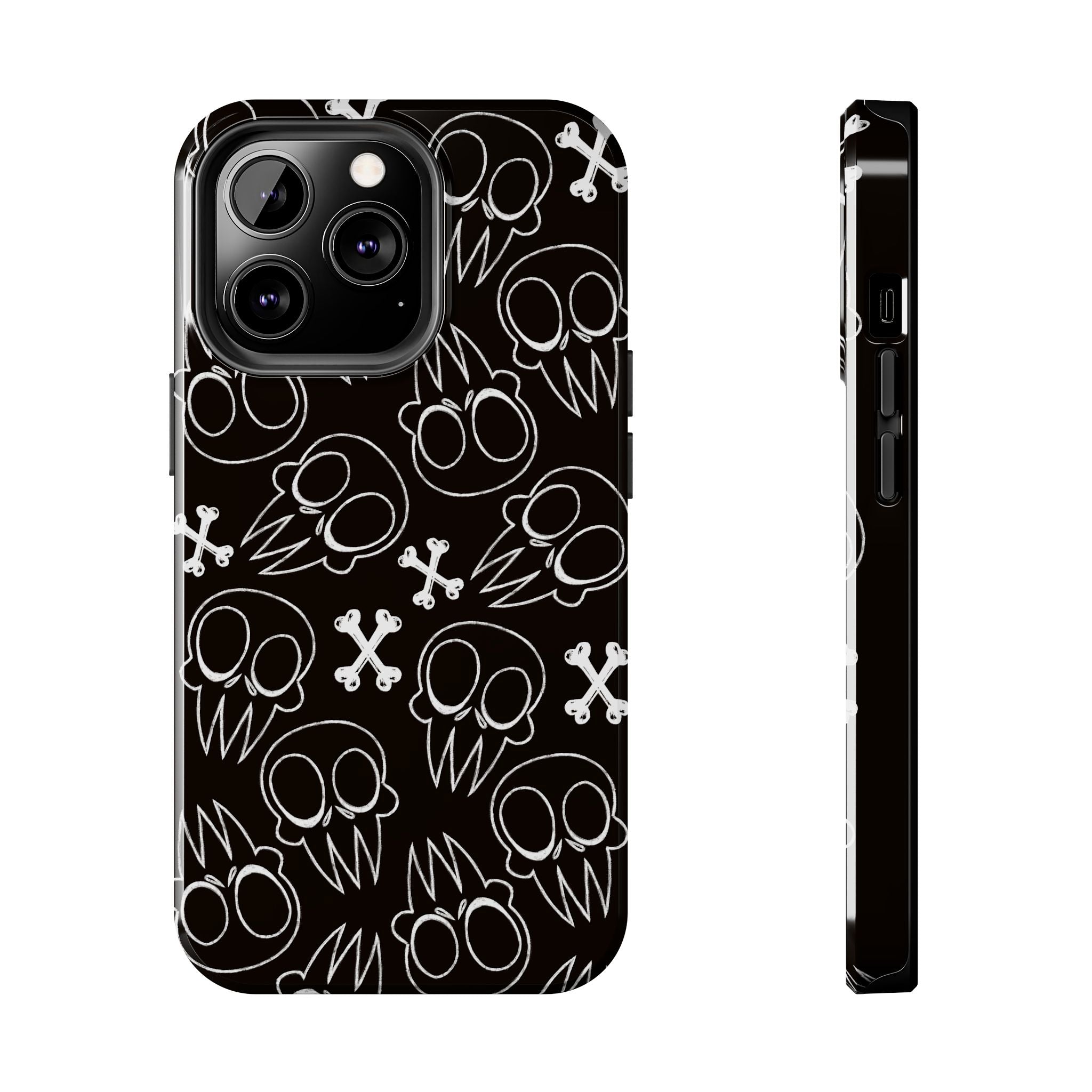 Samsung and iPhone All Over Skull Print Tough Phone Cases | Multiple models