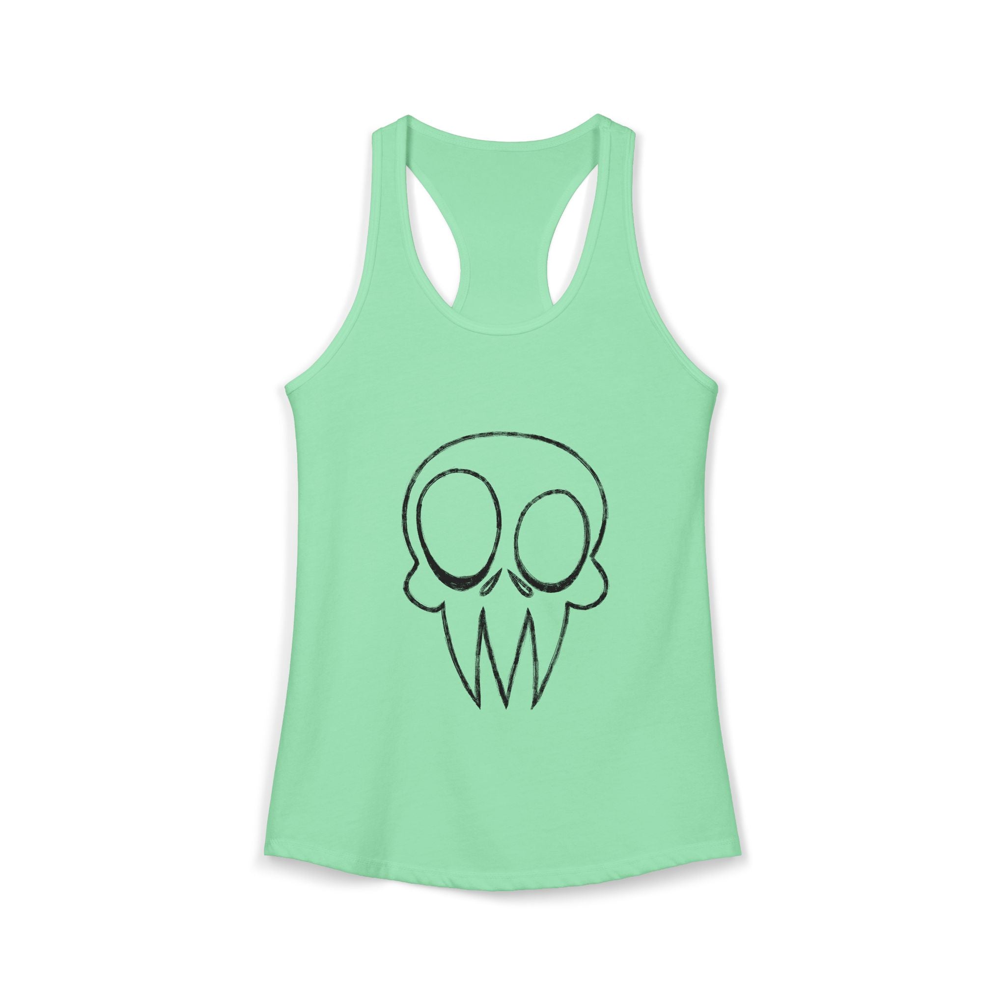 Skull Graphic Women's Ideal Racerback Tank Multiple Colors