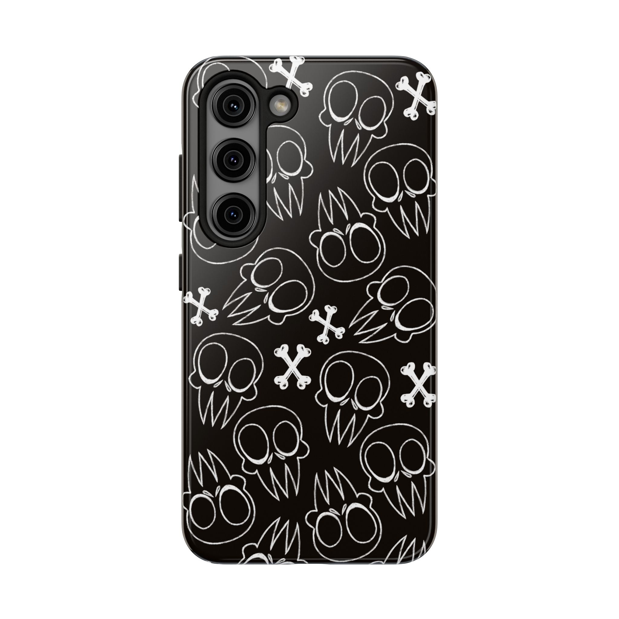 Samsung and iPhone All Over Skull Print Tough Phone Cases | Multiple models