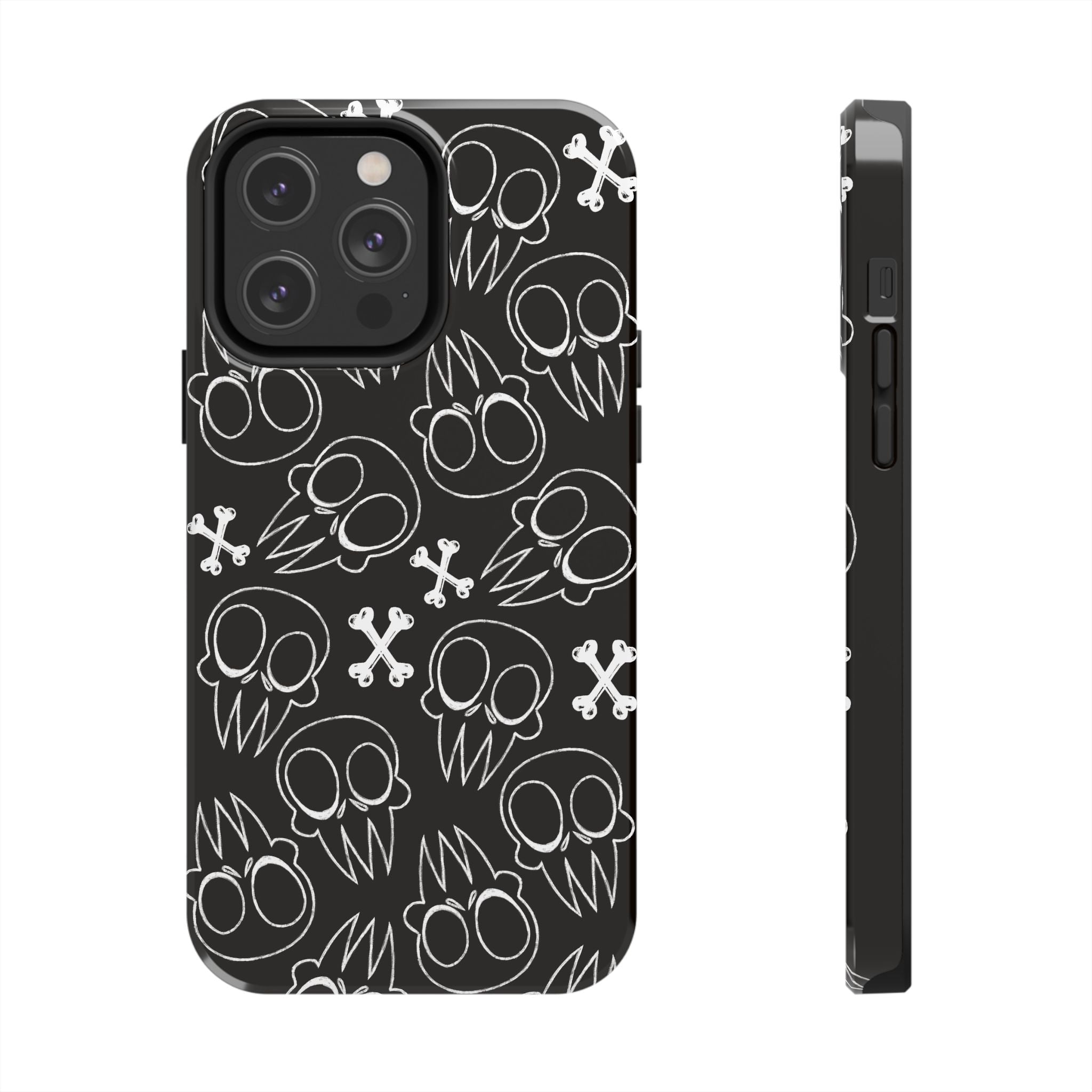 Samsung and iPhone All Over Skull Print Tough Phone Cases | Multiple models