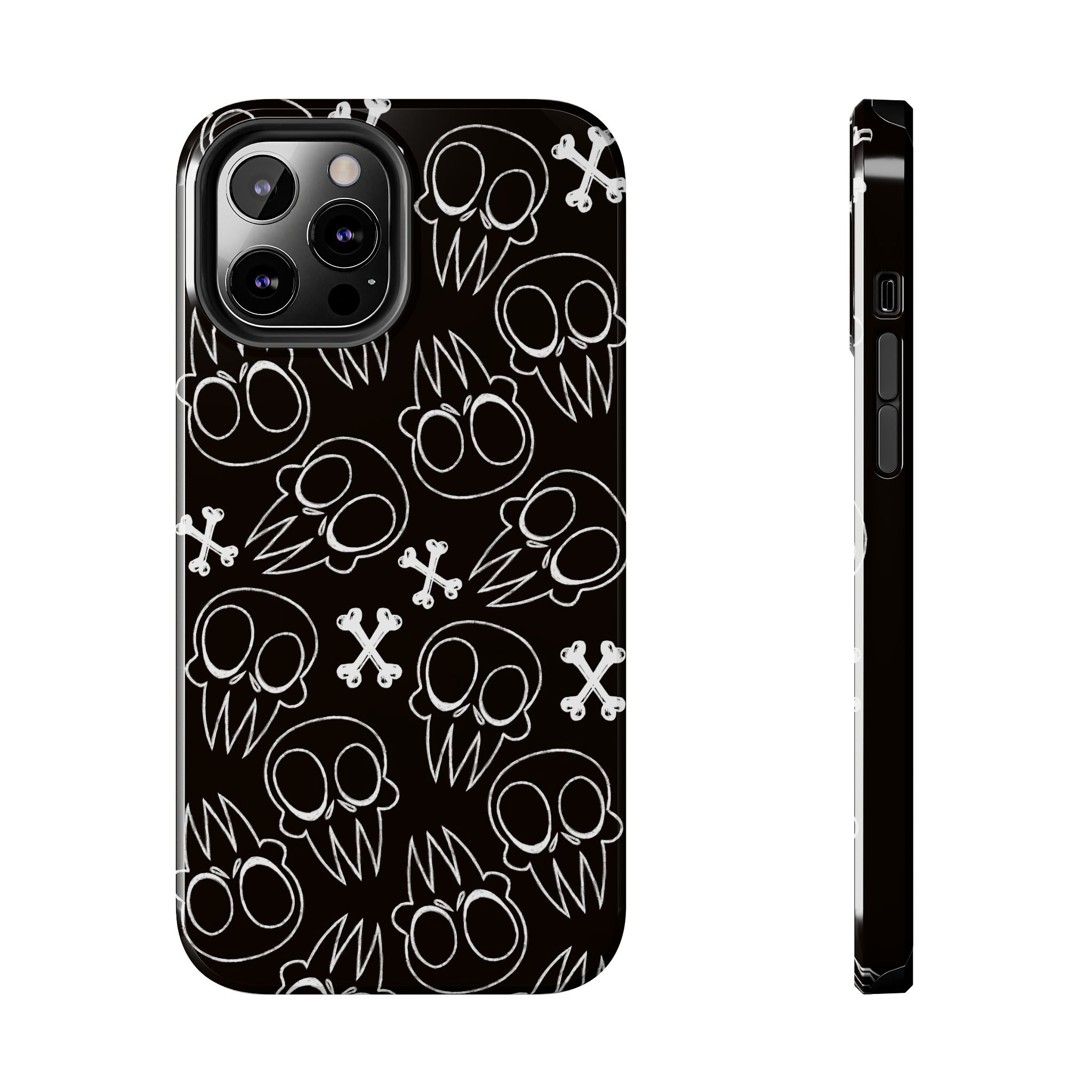 Samsung and iPhone All Over Skull Print Tough Phone Cases | Multiple models