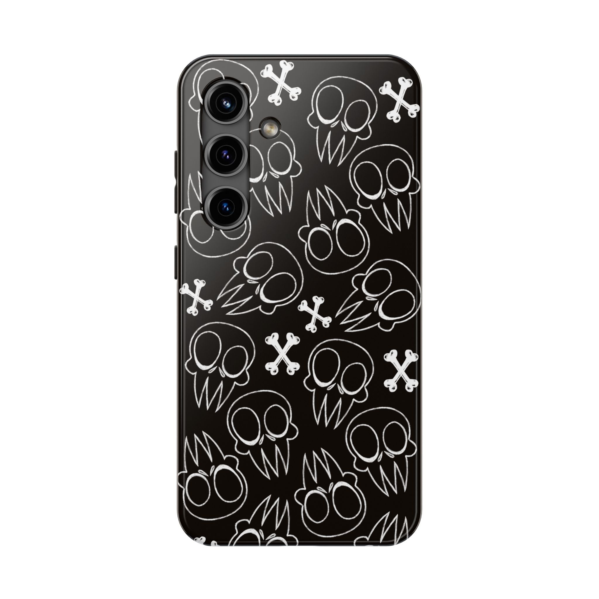 Samsung and iPhone All Over Skull Print Tough Phone Cases | Multiple models