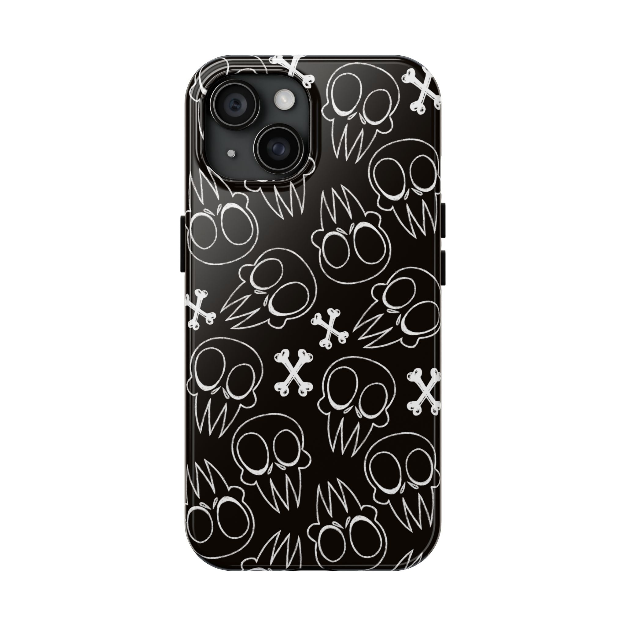 Samsung and iPhone All Over Skull Print Tough Phone Cases | Multiple models