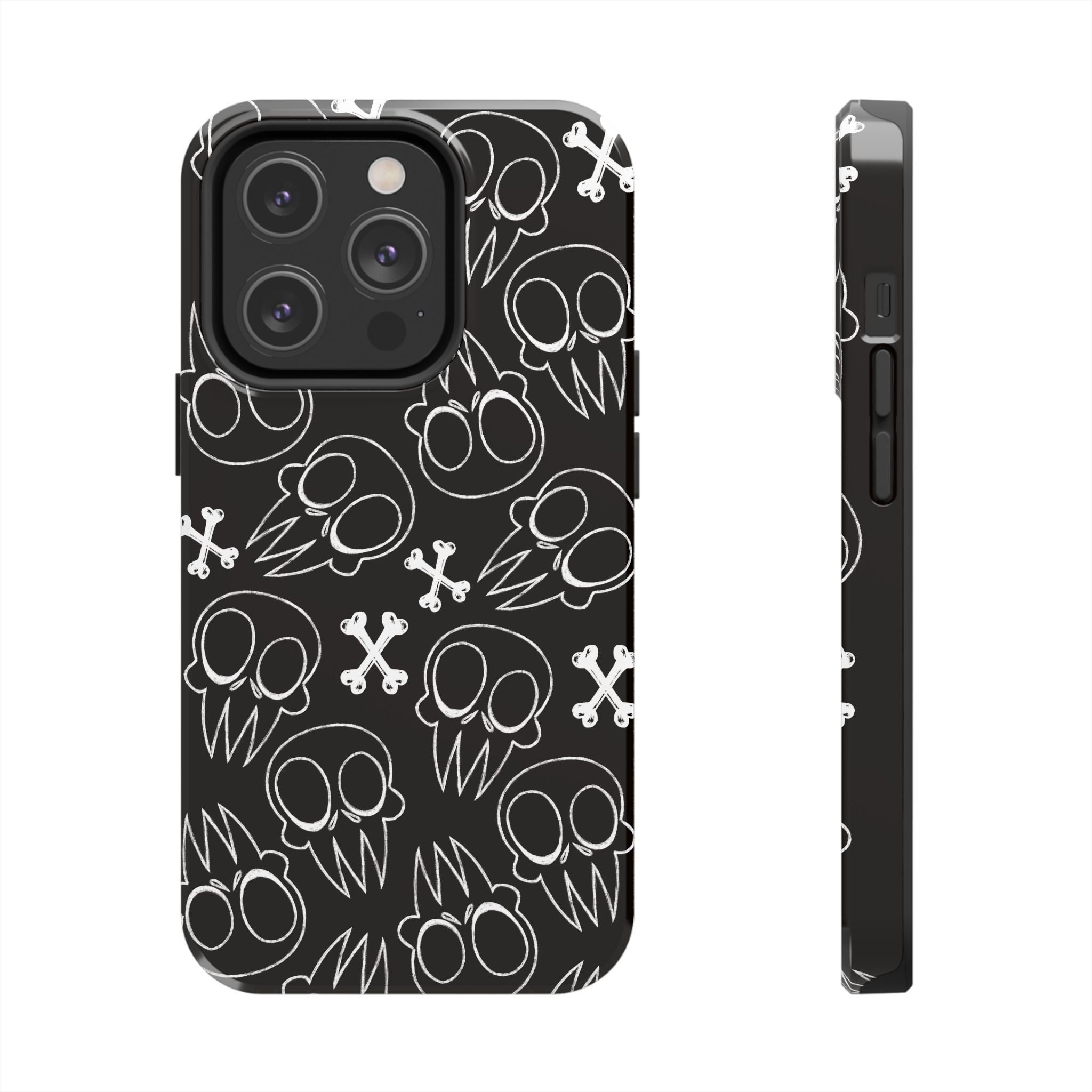 Samsung and iPhone All Over Skull Print Tough Phone Cases | Multiple models