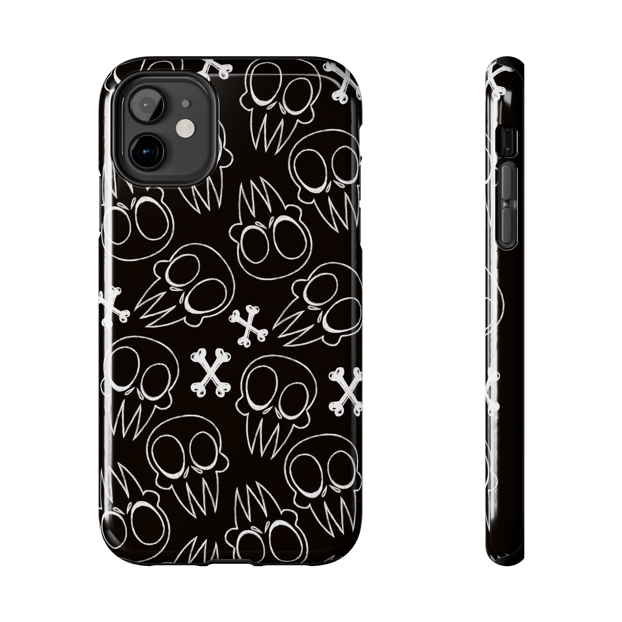 Samsung and iPhone All Over Skull Print Tough Phone Cases | Multiple models