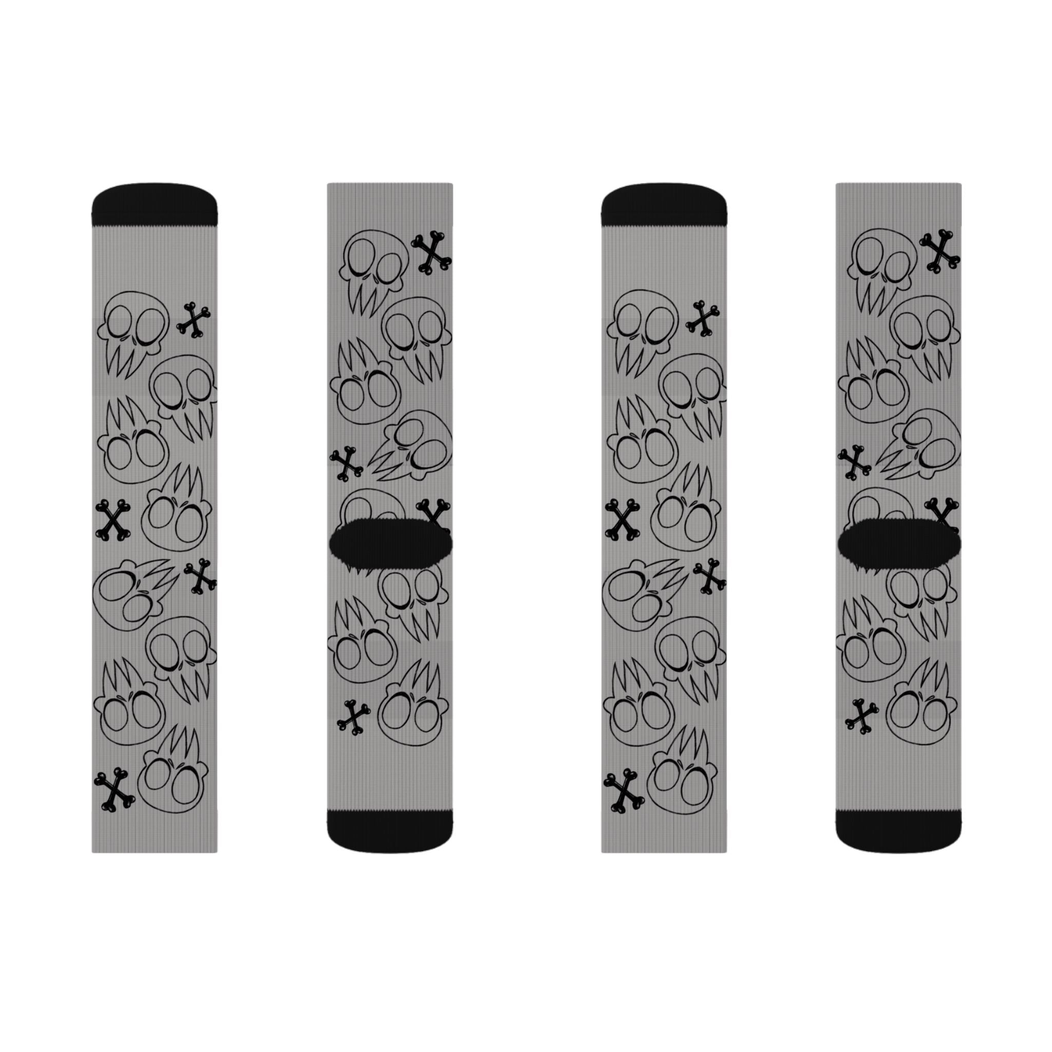 Unisex Grungy Skull Sublimation Socks
