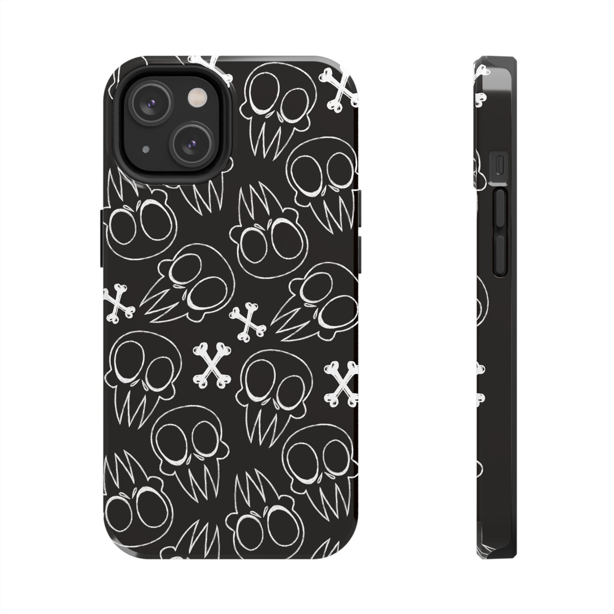 Samsung and iPhone All Over Skull Print Tough Phone Cases | Multiple models