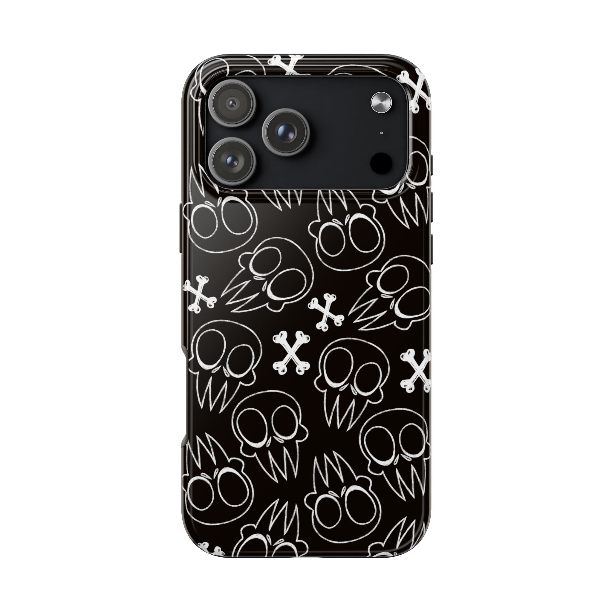 Samsung and iPhone All Over Skull Print Tough Phone Cases | Multiple models