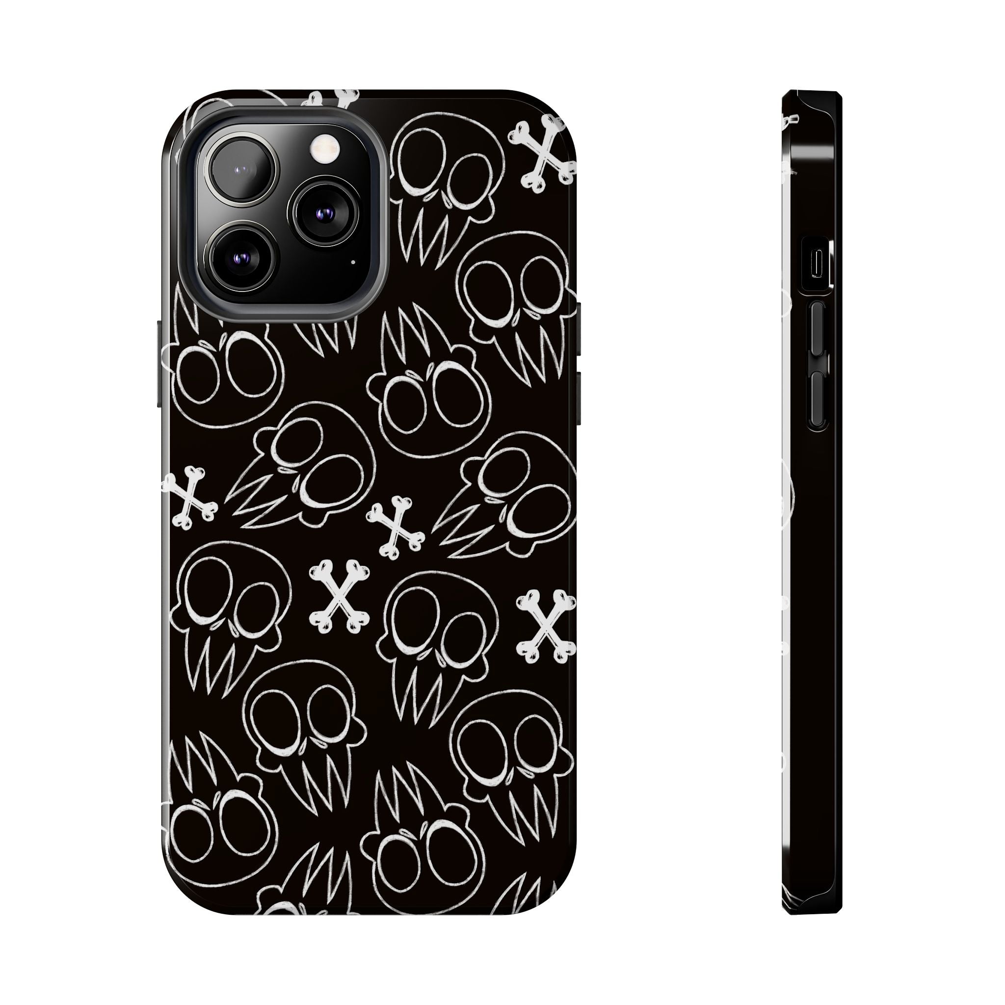 Samsung and iPhone All Over Skull Print Tough Phone Cases | Multiple models