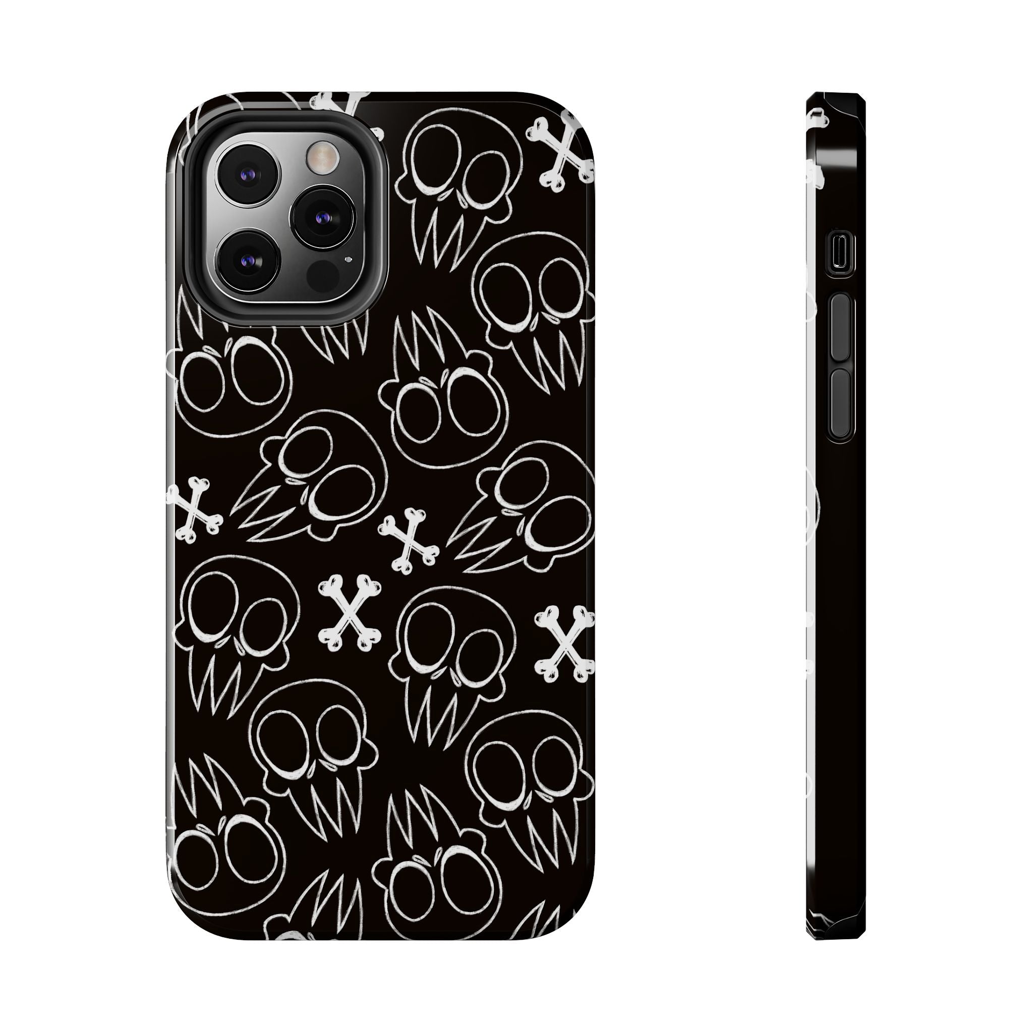 Samsung and iPhone All Over Skull Print Tough Phone Cases | Multiple models