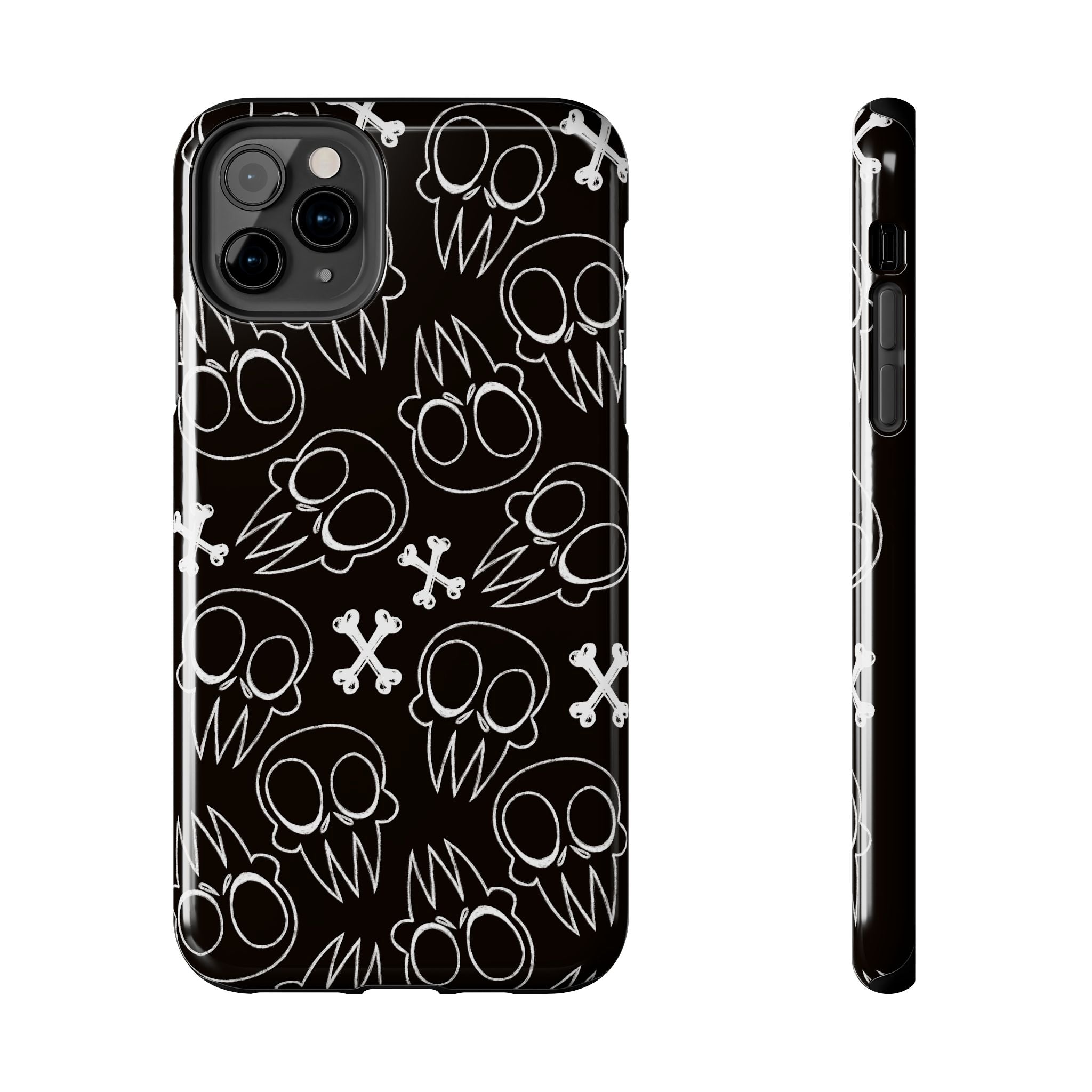 Samsung and iPhone All Over Skull Print Tough Phone Cases | Multiple models