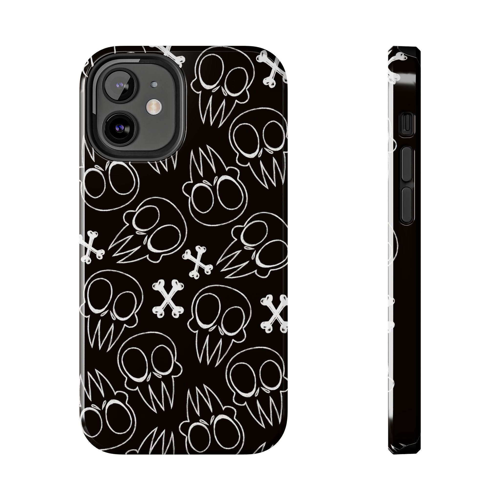 Samsung and iPhone All Over Skull Print Tough Phone Cases | Multiple models
