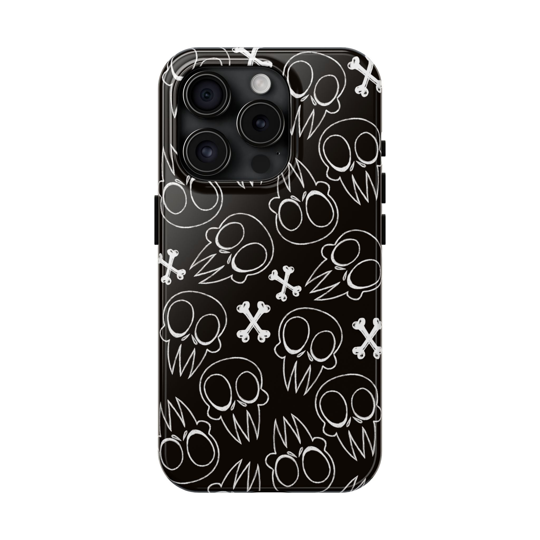 Samsung and iPhone All Over Skull Print Tough Phone Cases | Multiple models