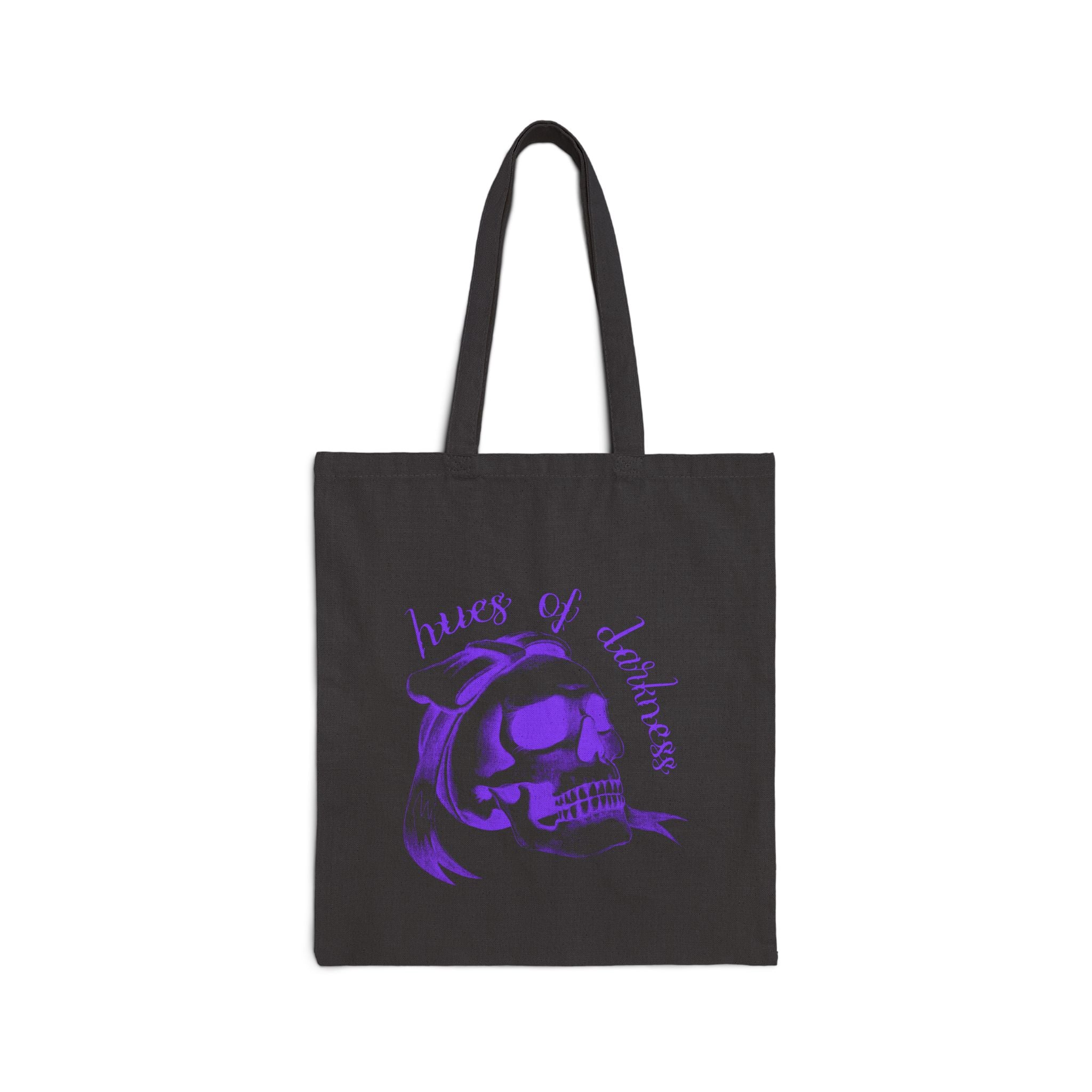 “Hues of Darkness” Skull Cotton Canvas Tote Bag