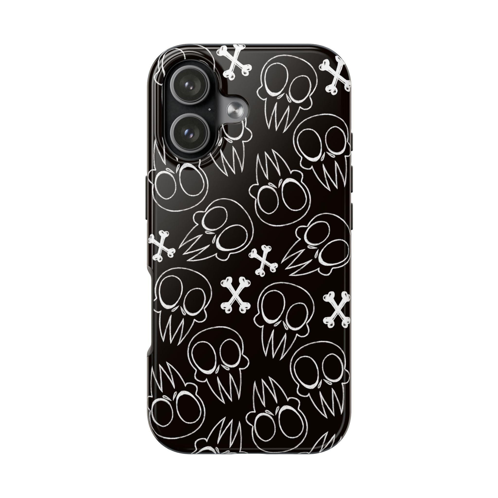 Samsung and iPhone All Over Skull Print Tough Phone Cases | Multiple models