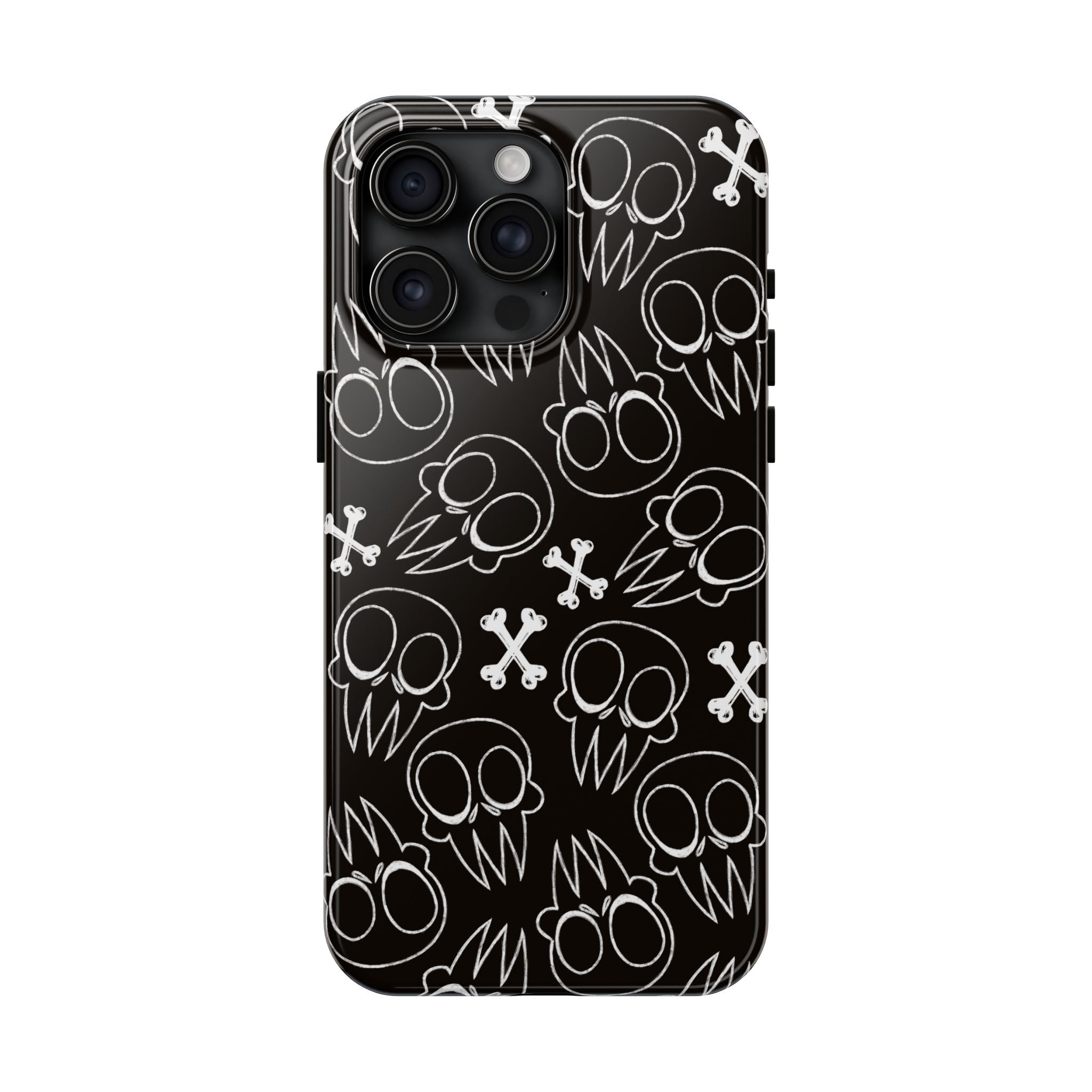 Samsung and iPhone All Over Skull Print Tough Phone Cases | Multiple models