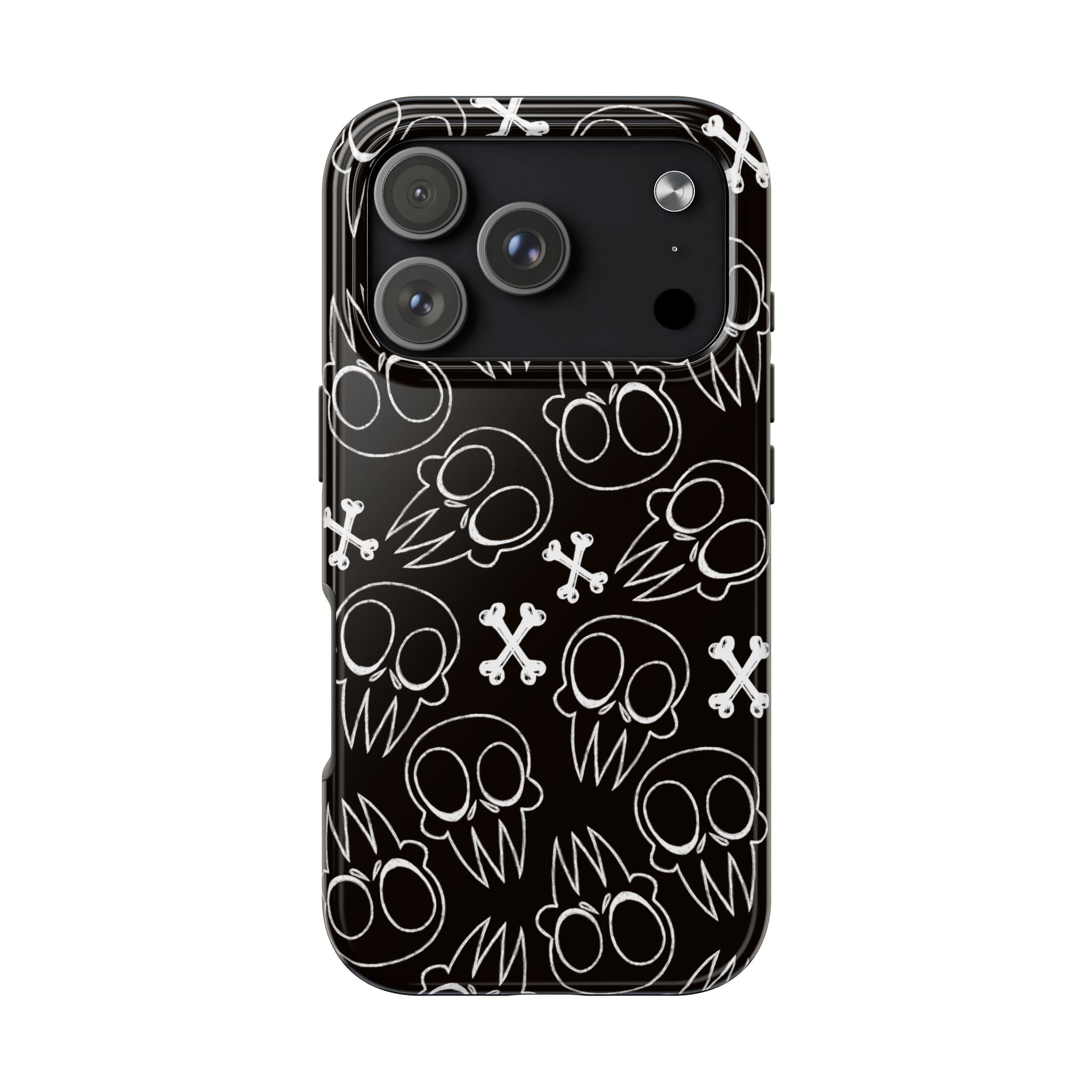 Samsung and iPhone All Over Skull Print Tough Phone Cases | Multiple models