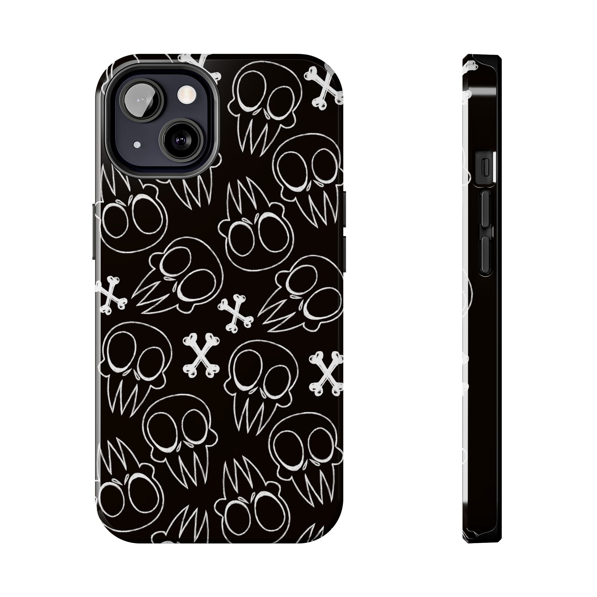 Samsung and iPhone All Over Skull Print Tough Phone Cases | Multiple models