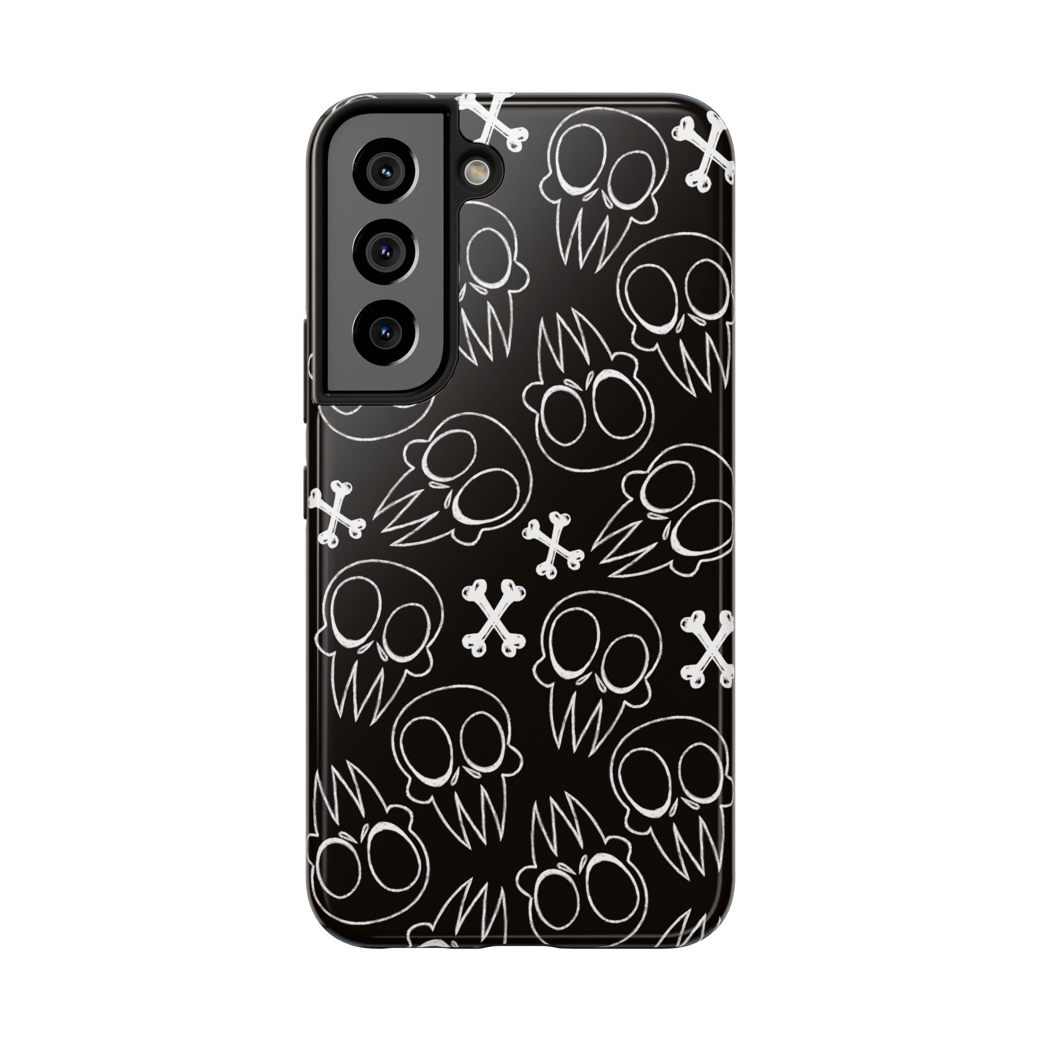 Samsung and iPhone All Over Skull Print Tough Phone Cases | Multiple models